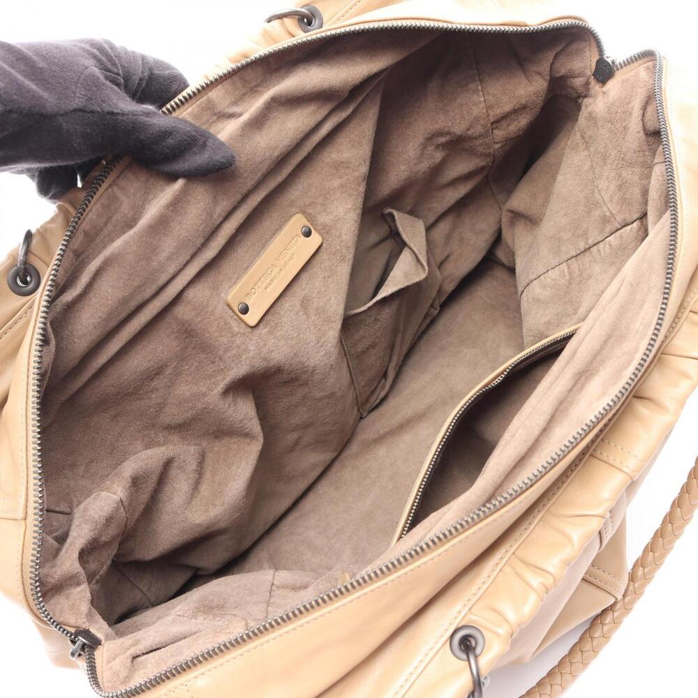 BOTTEGA VENETA Cream Leather Intrecciato Tote Bag - Picture 3 of 12